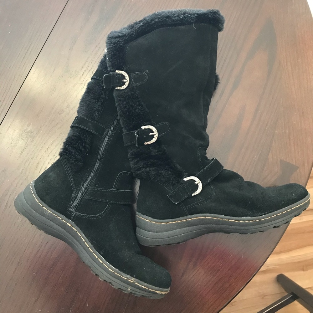 Black Fur Boots